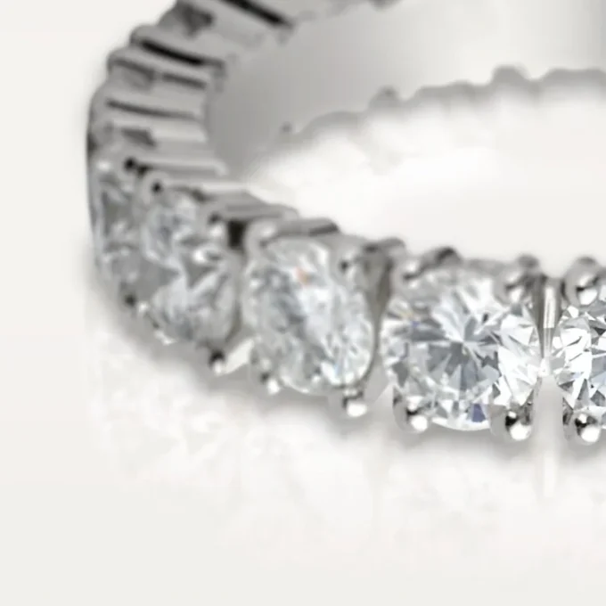 Cartier Destinee Wedding Band, 4.1 Mm Width, Paved