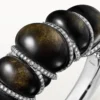 Cartier Libre Tressage Bracelet, Obsidian, Diamonds