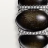 Cartier Libre Tressage Ring, Obsidian, Diamonds