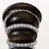 Cartier Libre Tressage Ring, Obsidian, Diamonds