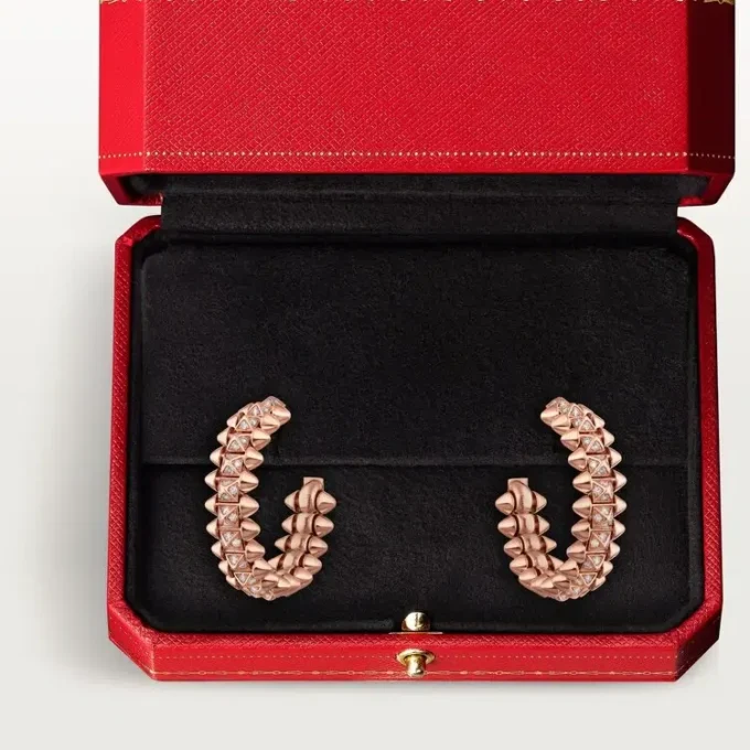 Clash De Cartier Hoop Earrings, Small Model, Paved