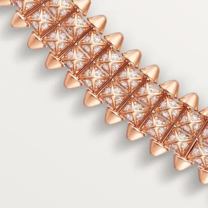 Clash De Cartier Necklace, Flexible, Double Row, Paved