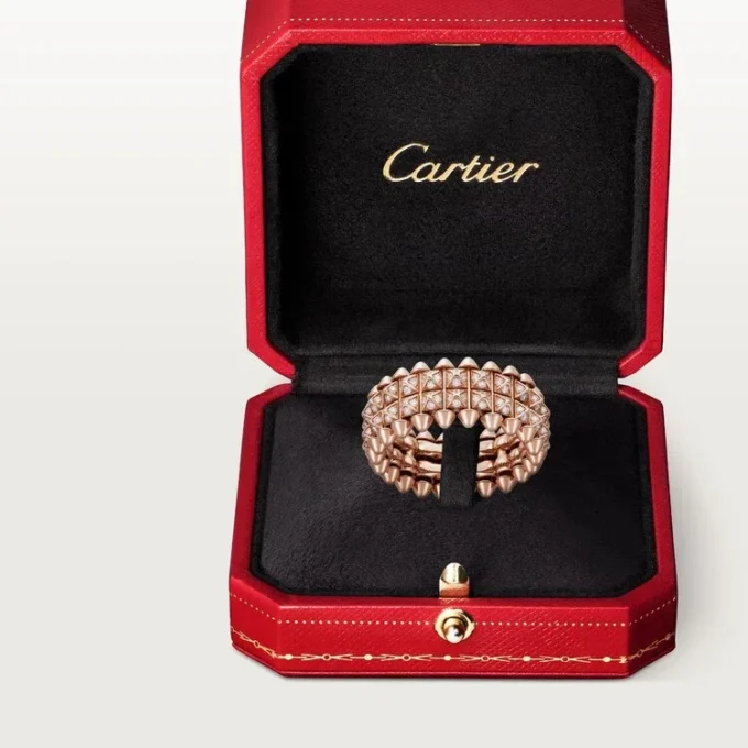 Clash De Cartier Ring, Double Row, Paved