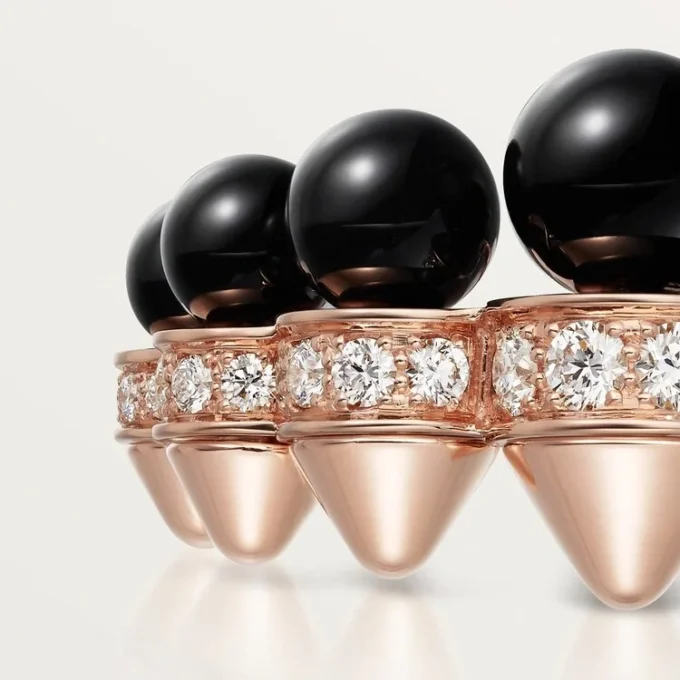 Clash De Cartier Ring, Onyx, Extra-Large Model, Diamonds