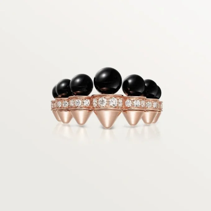 Clash De Cartier Ring, Onyx, Extra-Large Model, Diamonds