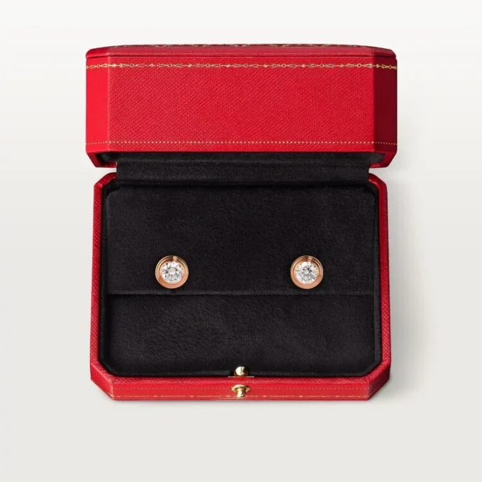 Diamants Legers Earrings, Mm – Pink Gold, Diamonds – Cartier
