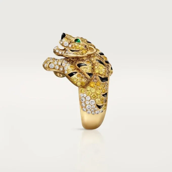 Faune Et Flore De Cartier Ring, Yellow, Orange and Brown Diamonds, Paved