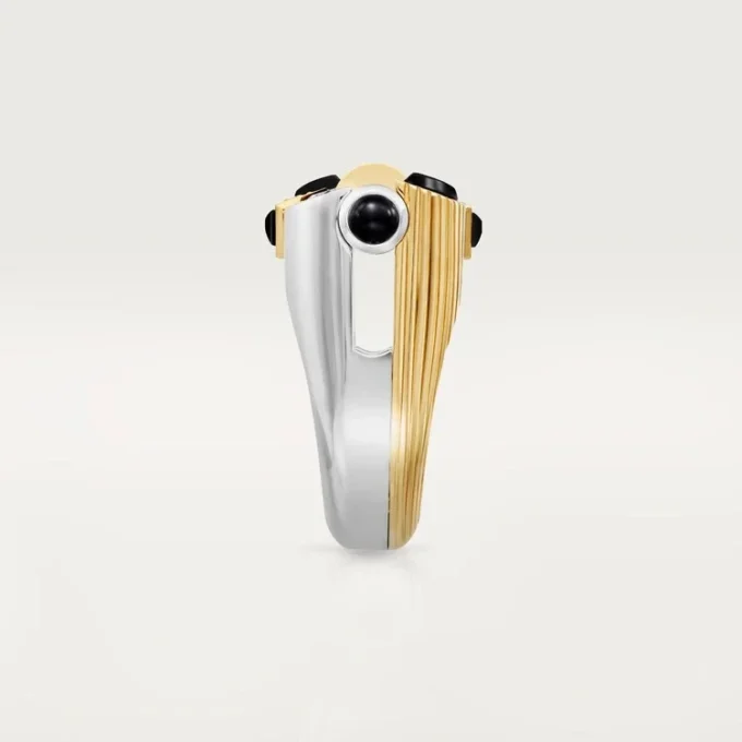 Geometrie & Contrastes Ring, Onyx, Paved