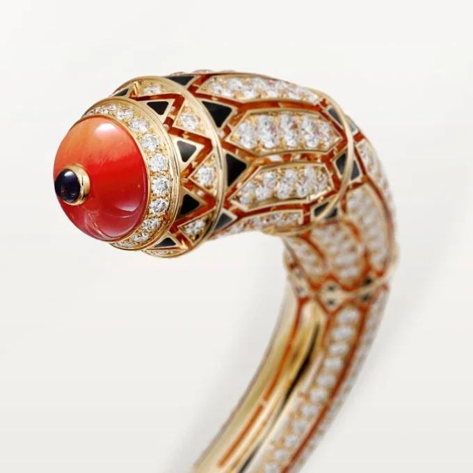 High Jewelry Bracelet – Rose Gold, Coral, Onyx, Black Lacquer, Diamonds – Cartier