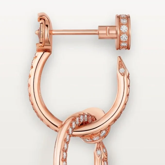 Juste Un Clou Earrings, Double, Paved