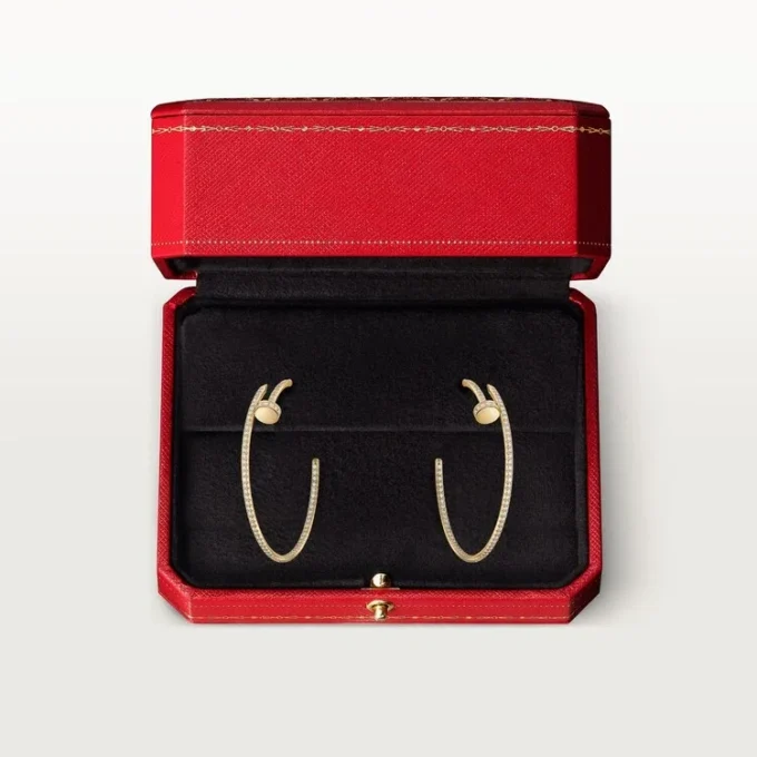 Juste Un Clou Hoop Earrings, Large Model, Paved