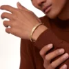 Love Bracelet, Classic Model, Brushed, 4 Diamonds