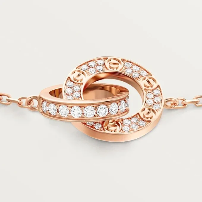 Love Bracelet, on Chain, Paved