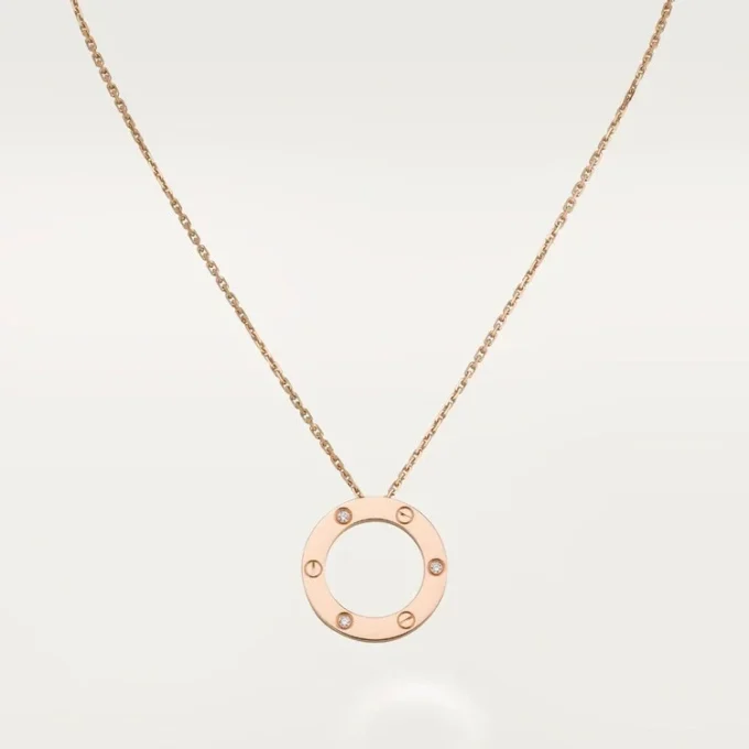 Love Necklace, 3 Diamonds – Rose Gold, Diamonds – Cartier