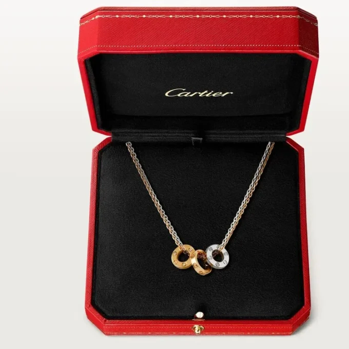 Love Necklace, 6 Diamonds – Rose Gold, White Gold, Diamonds – Cartier