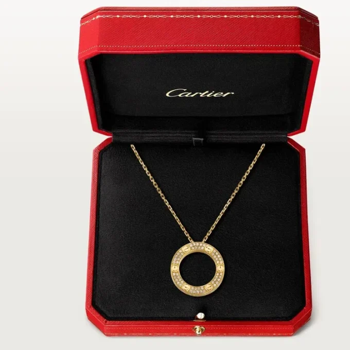 Love Necklace, Diamond-Paved – Yellow Gold, Diamonds – Cartier
