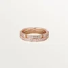 Maillon Panthere Thin Wedding Band, 2 Half Diamond-Paved Rows – Pink Gold, Diamonds – Cartier