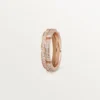 Maillon Panthere Thin Wedding Band, 2 Half Diamond-Paved Rows – Pink Gold, Diamonds – Cartier