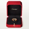 Maillon Panthere Thin Wedding Band, 2 Half Diamond-Paved Rows – Pink Gold, Diamonds – Cartier