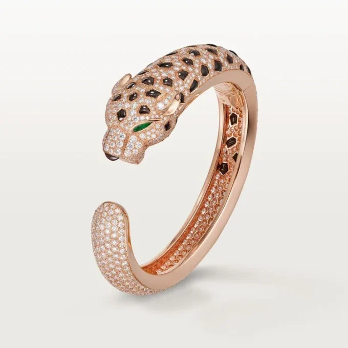 Panthere De Cartier Bracelet, Obsidian, Paved