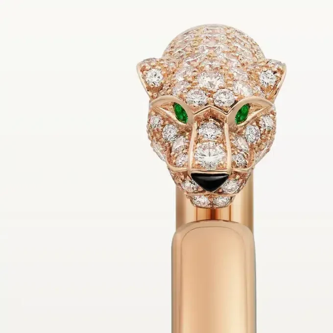 Panthere De Cartier Bracelet, Small Model, Half-Paved