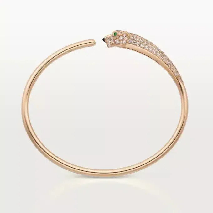 Panthere De Cartier Bracelet, Small Model, Half-Paved