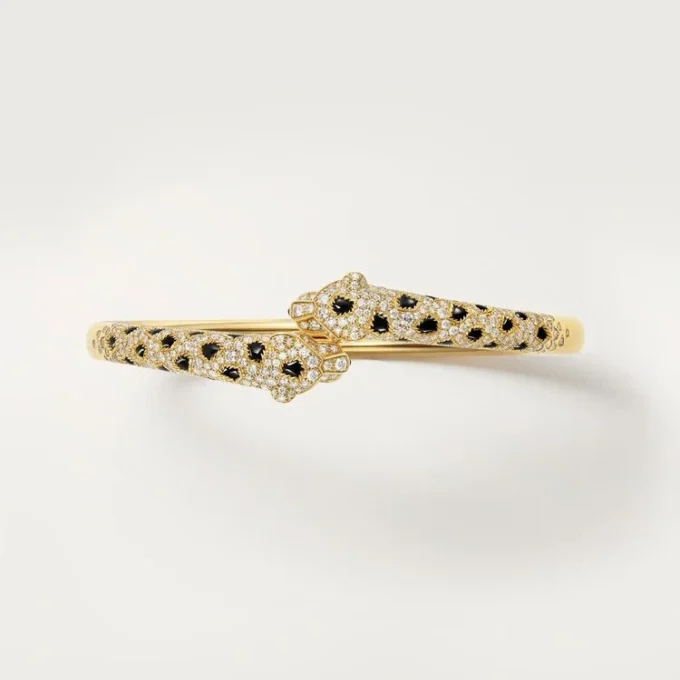 Panthere De Cartier Bracelet, Small Model, Half-Paved