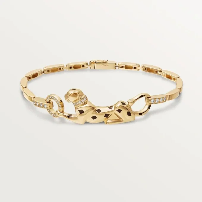 Panthere De Cartier Bracelet – Yellow Gold, Lacquer, Diamond, Tsavorite Garnet, Onyx – Cartier