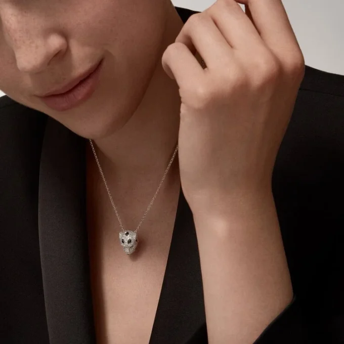 Panthere De Cartier Diamond Necklace, White Gold | Cartier Us