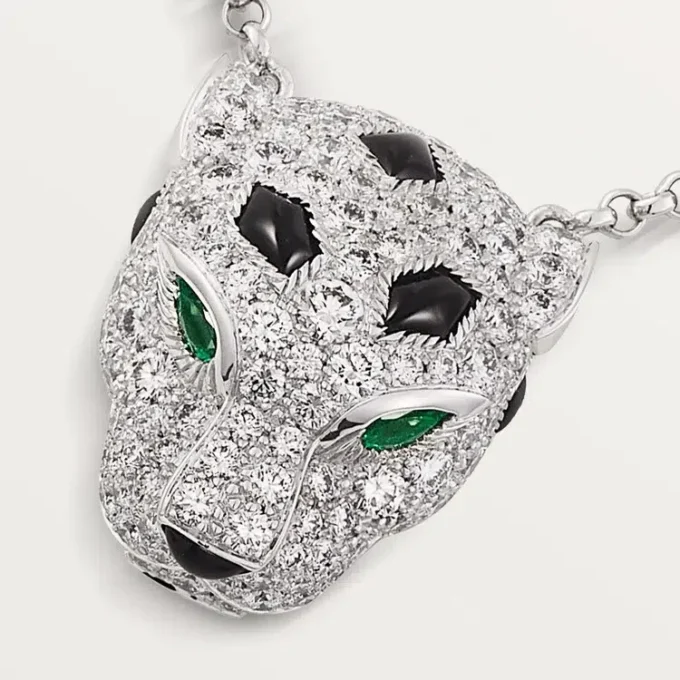 Panthere De Cartier Diamond Necklace, White Gold | Cartier Us