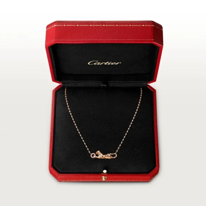 Panthere De Cartier Necklace – Rose Gold, Tsavorite Garnets, Diamonds – Cartier