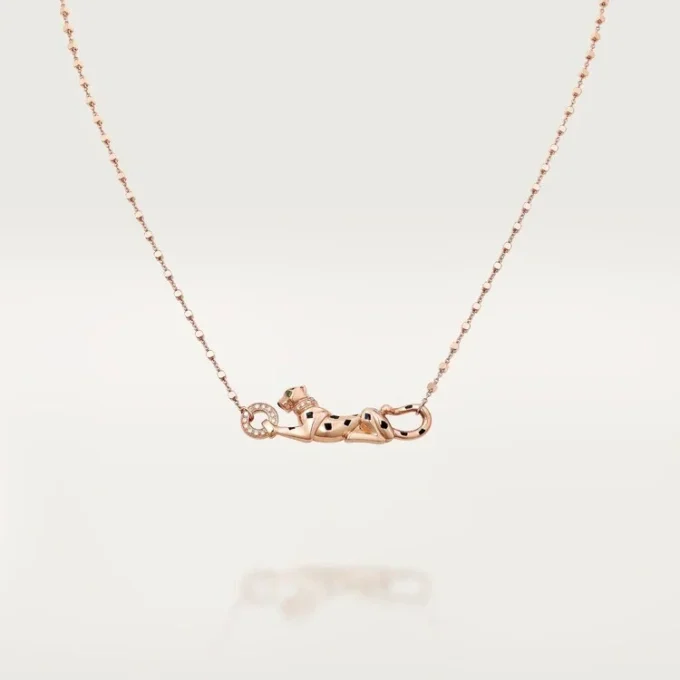 Panthere De Cartier Necklace – Rose Gold, Tsavorite Garnets, Diamonds – Cartier