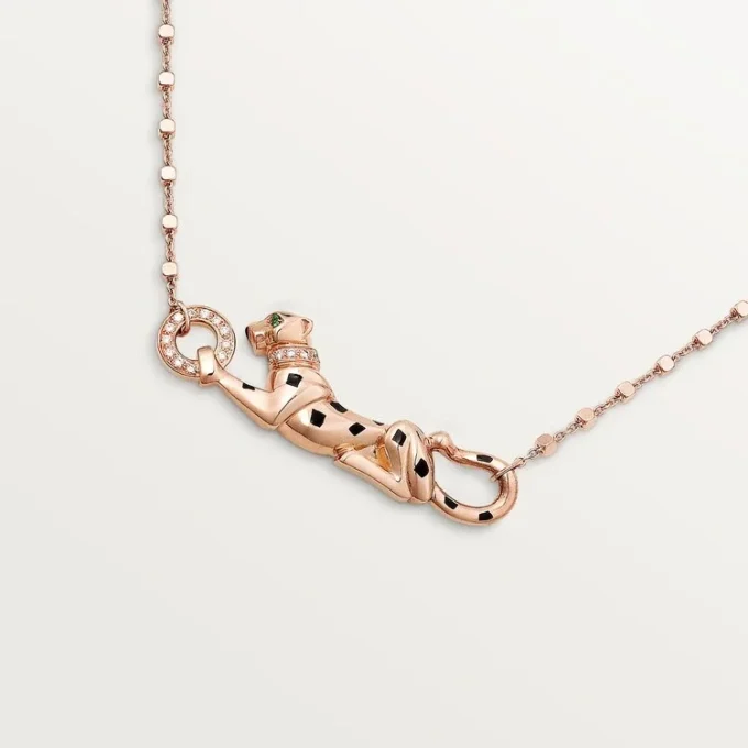 Panthere De Cartier Necklace – Rose Gold, Tsavorite Garnets, Diamonds – Cartier