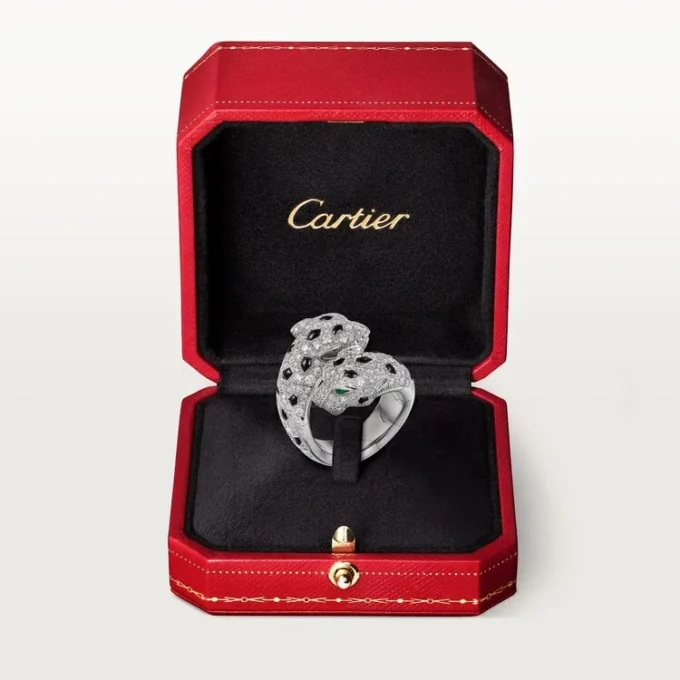 Panthere De Cartier Ring, Articulated, Paved