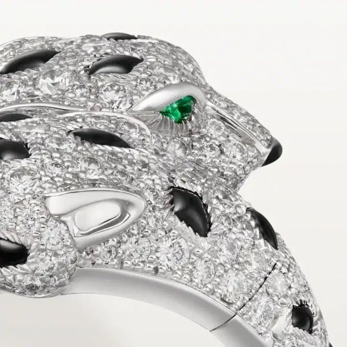 Panthere De Cartier Ring, Articulated, Paved