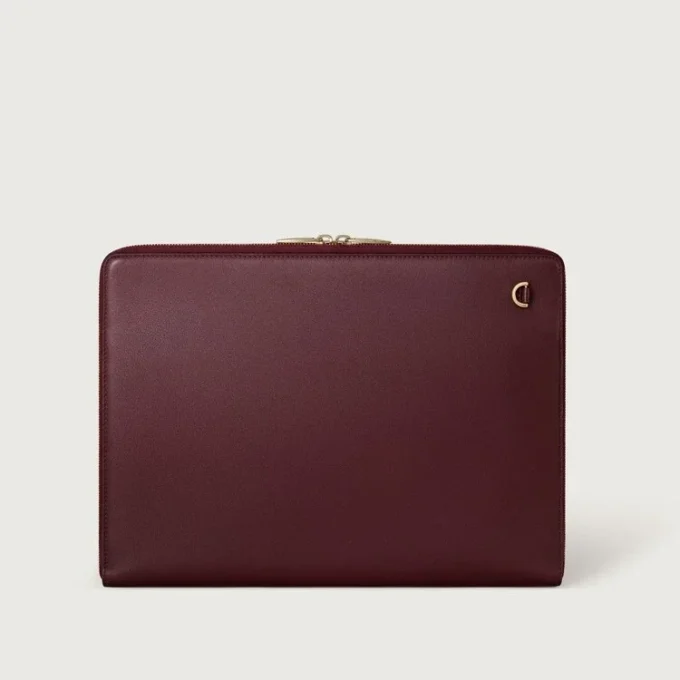 Portfolio, Must De Cartier – Burgundy Calfskin, Golden Finish – Cartier