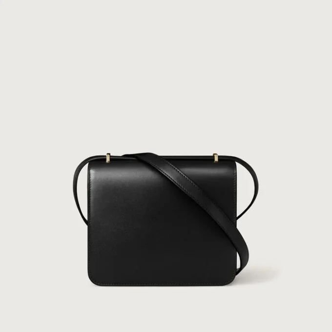 Shoulder Bag, Mini, Double C De Cartier – Black Calfskin, Gold and Black Enamel Finish – Cartier