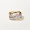 Trinity Cushion Ring, Classic Model, Paved