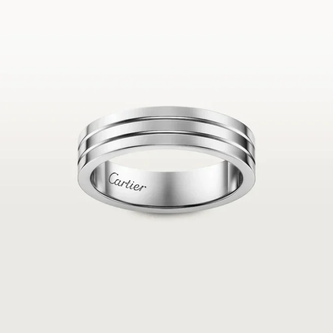 Trinity Wedding Band – White Gold – Cartier