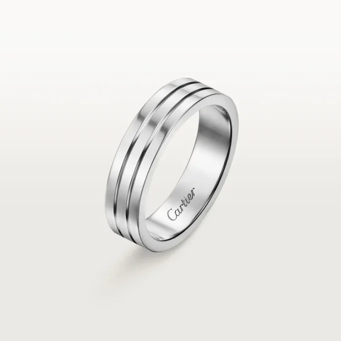 Trinity Wedding Band – White Gold – Cartier