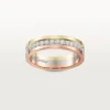 Vendome Louis Cartier Wedding Band, 4.8 Mm Width, Paved