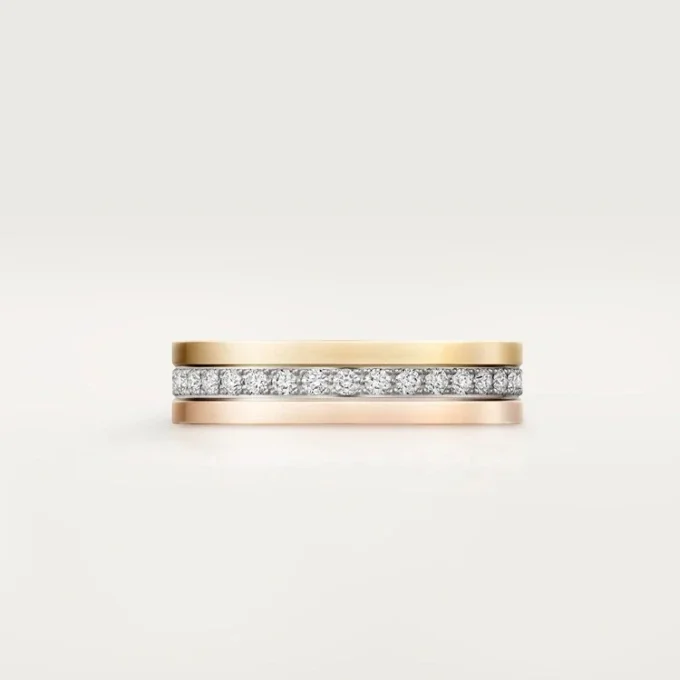 Vendome Louis Cartier Wedding Band, 4.8 Mm Width, Paved