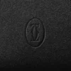 Zipped International Wallet, Must De Cartier – Black Calfskin, Palladium Finish – Cartier